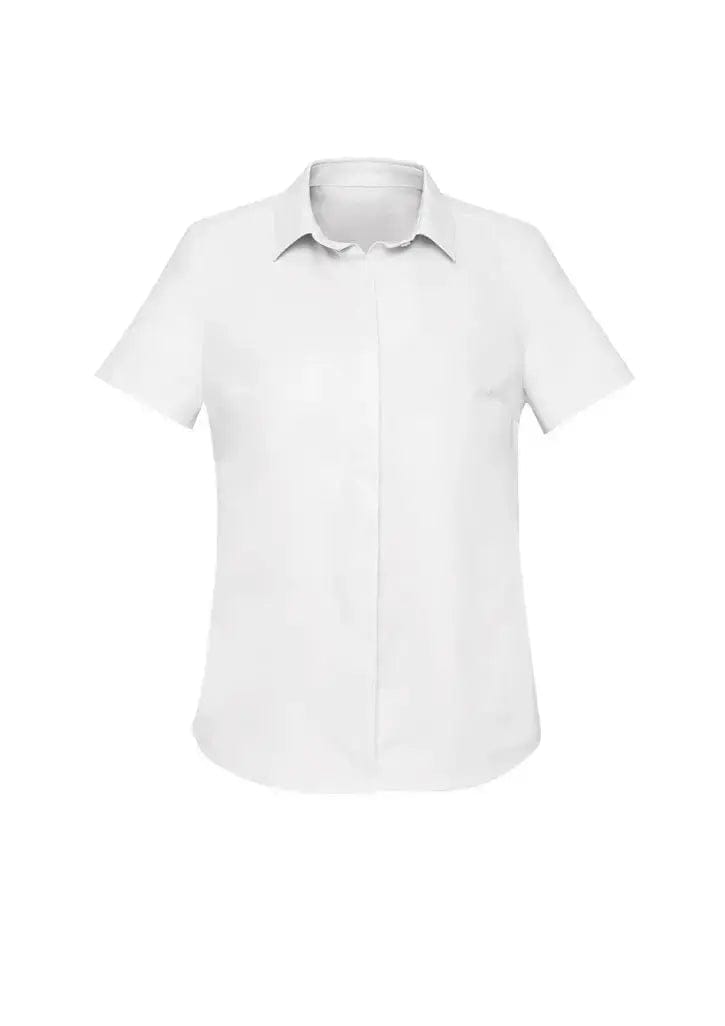 Biz Corporates Charlie Women's Short Sleeve Shirt RS968LS in White