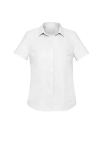 Biz Corporates Charlie Women's Short Sleeve Shirt RS968LS in White