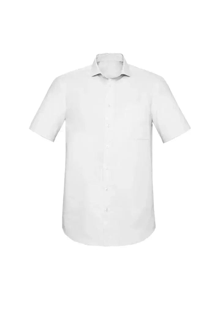 Biz Corporates Charlie Men's Classic Fit Short Sleeve Shirt RS968MS in White