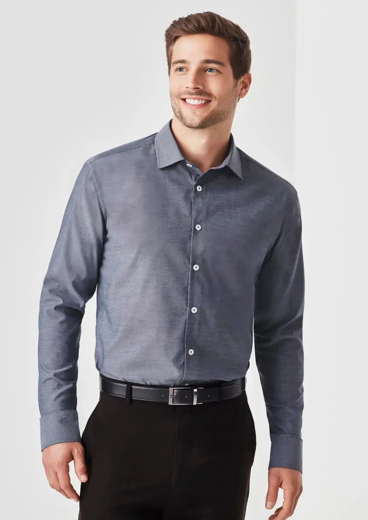 Biz Corporates Charlie Men's Slim Fit Long Sleeve Shirt RS969ML  Simply Scrubs Australia