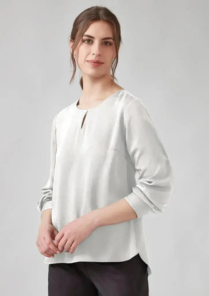 Biz Corporates Evelyn Long Sleeve Blouse RU569LL in Ivory