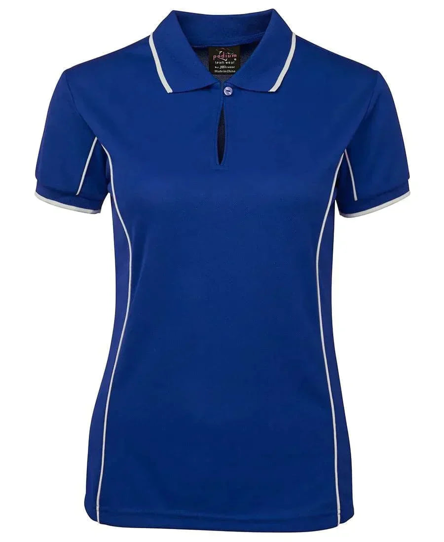 JB'S Podium Women’s Piping Work Polo Shirt 7LPI Casual Wear Jb's Wear Royal/White 8 