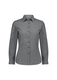 Biz Collection Women’s Fitzroy Long Sleeve Shirt S624W Slate/White Stripe / 6