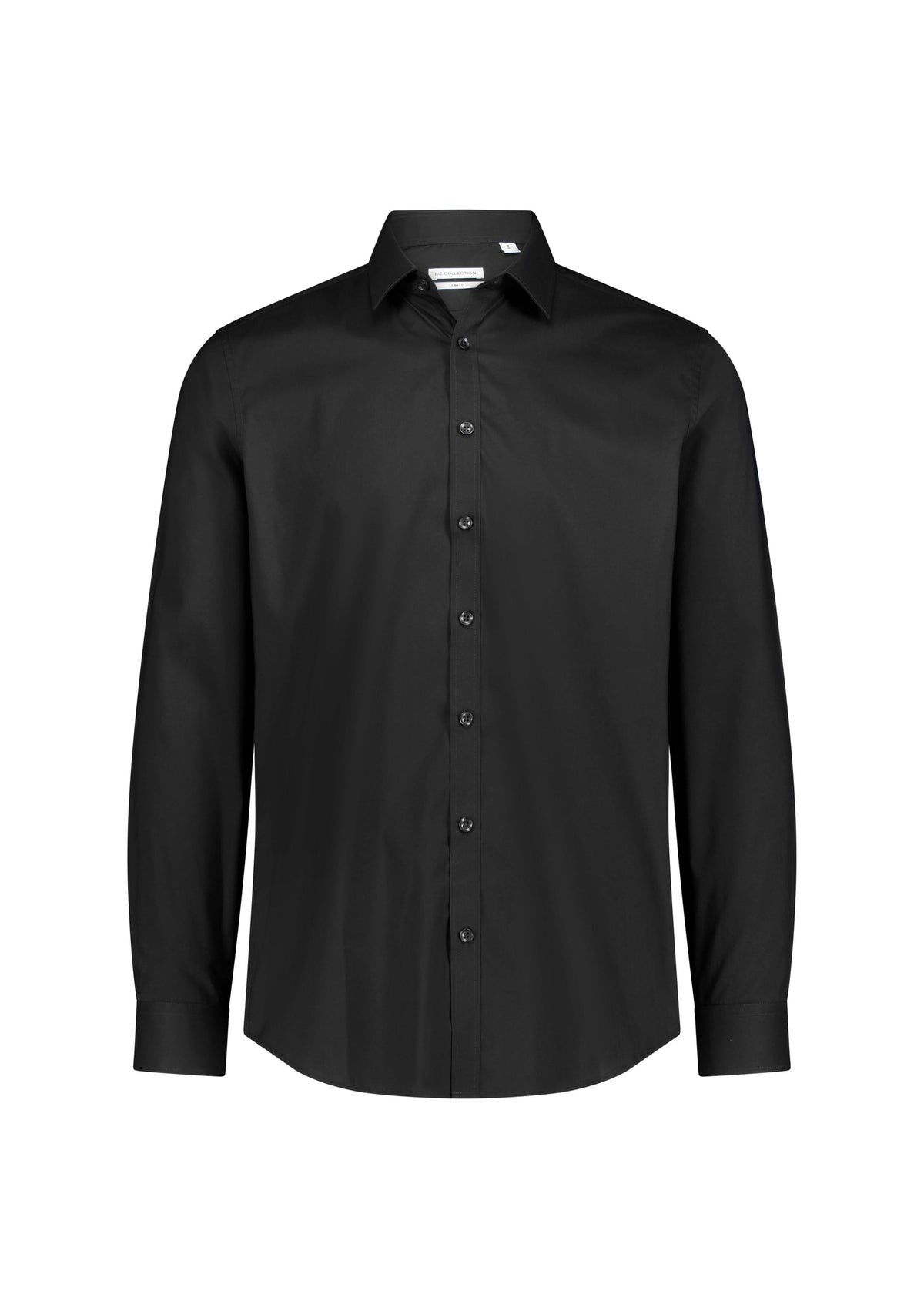 Biz Collection Men’s Fitzroy Slim Fit Long Sleeve Shirt S625M Black / XS