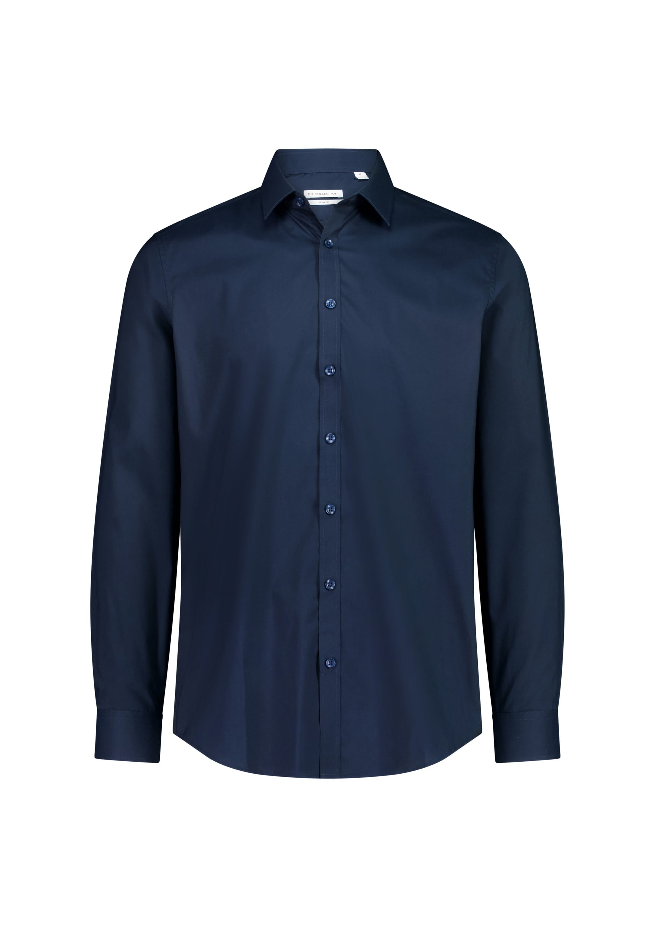 Biz Collection Men’s Fitzroy Slim Fit Long Sleeve Shirt S625M Navy / XS