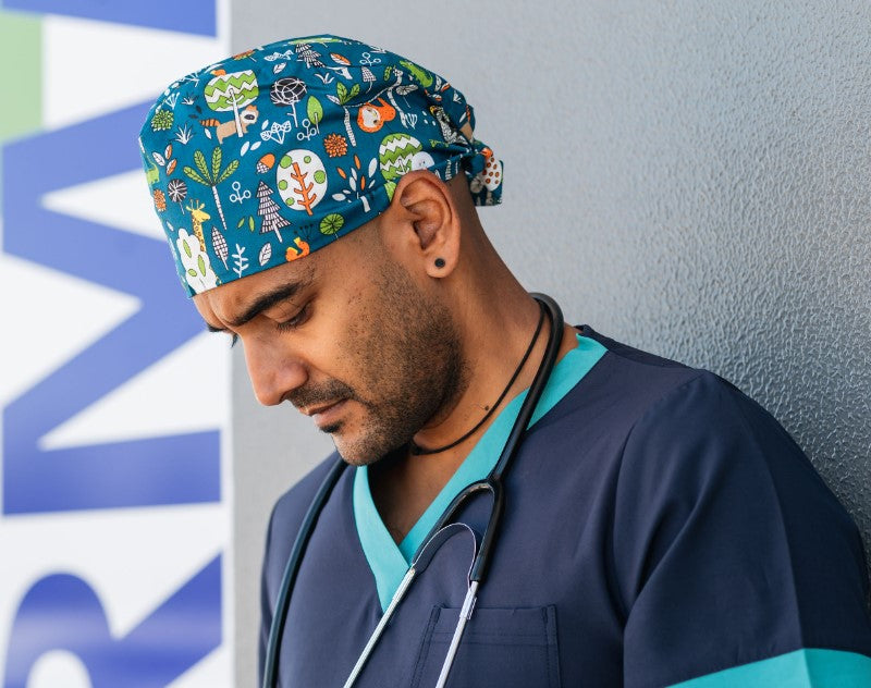 Printed Surgical Scrubs Cap/Surgical Hat SC0705