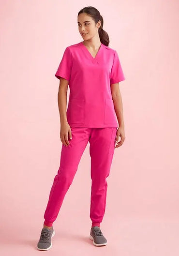 Biz Care Women's Pink Jogger Scrub Pant CSP241LL  Simply Scrubs Australia