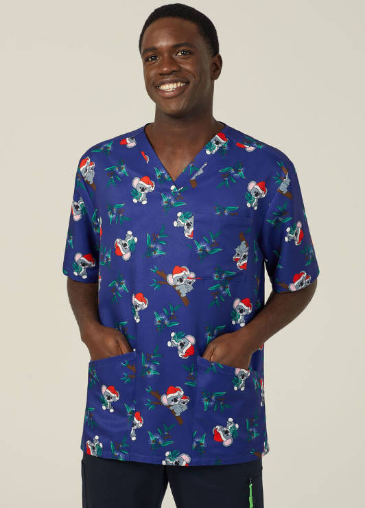 NNT Unisex Christmas Scrubs Top CATRGA - Simply Scrubs Australia