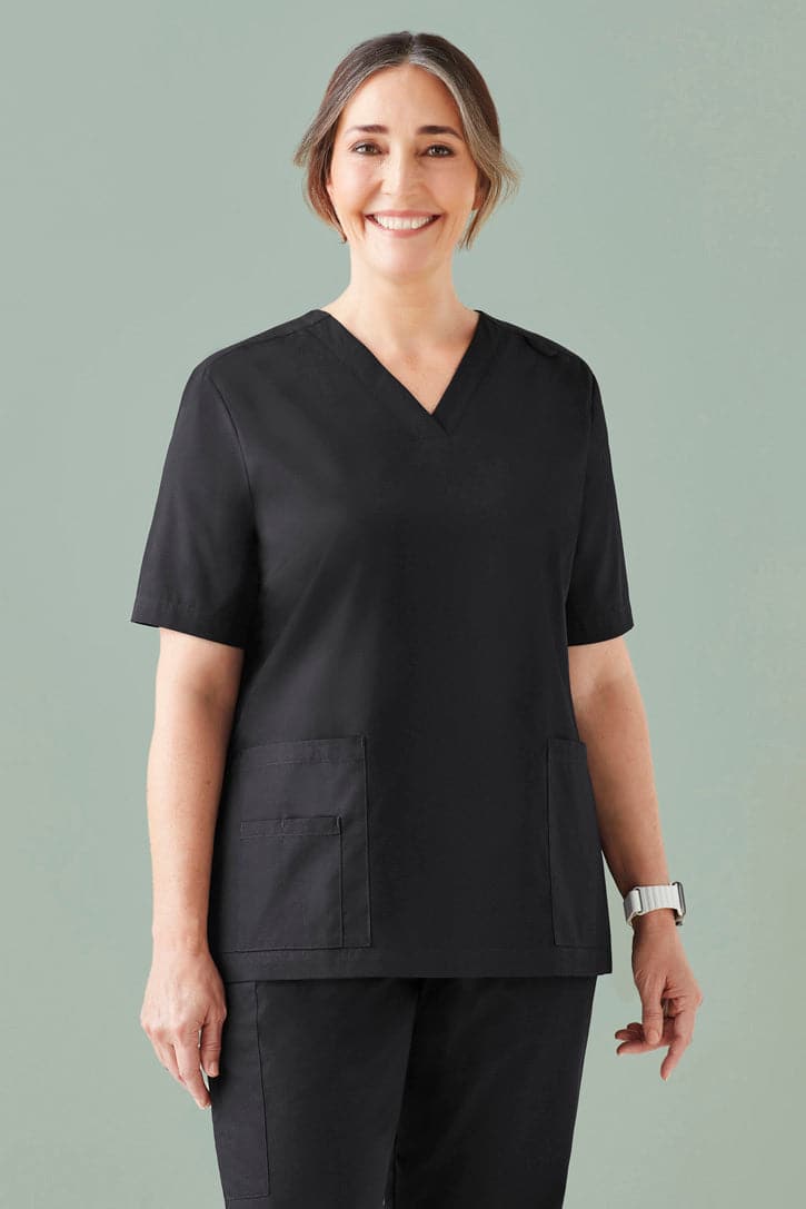 Women's Anti-Bacterial Silver Tokyo V-Neck Scrub Top CST141LS - Simply Scrubs Australia