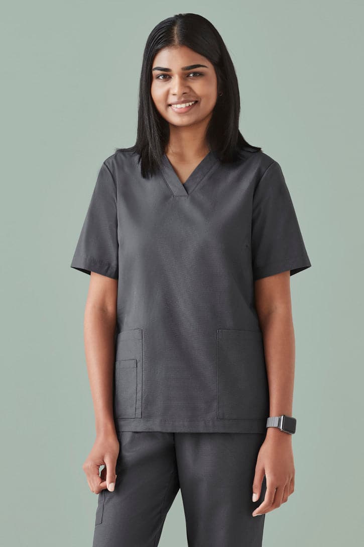 Women's Anti-Bacterial Silver Tokyo V-Neck Scrub Top CST141LS - Simply Scrubs Australia