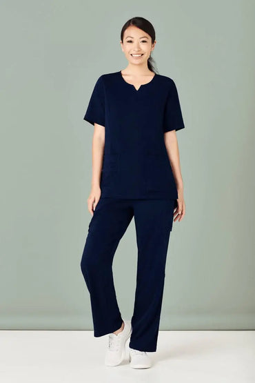 BizCare Women's  Avery Tailored Fit Round Neck Scrub Top CST942LS