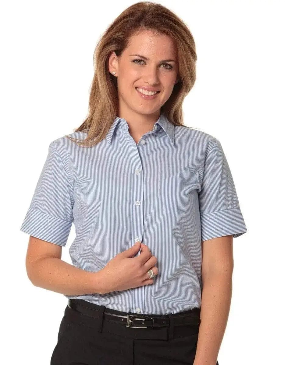 BENCHMARK Women's Balance Stripe Short Sleeve Shirt M8234
