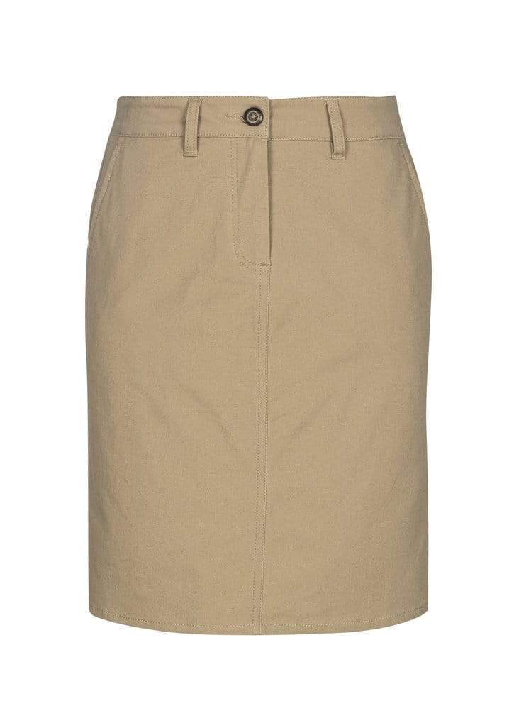 Biz Care Corporate Wear Dark Stone / 6 Biz Collection Lawson Ladies Chino Skirt BS022L