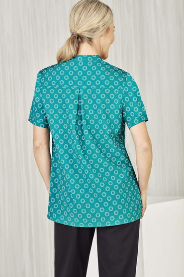 Biz Care Womens Easy Stretch Daisy Print Tunic CS950LS - Simply Scrubs Australia