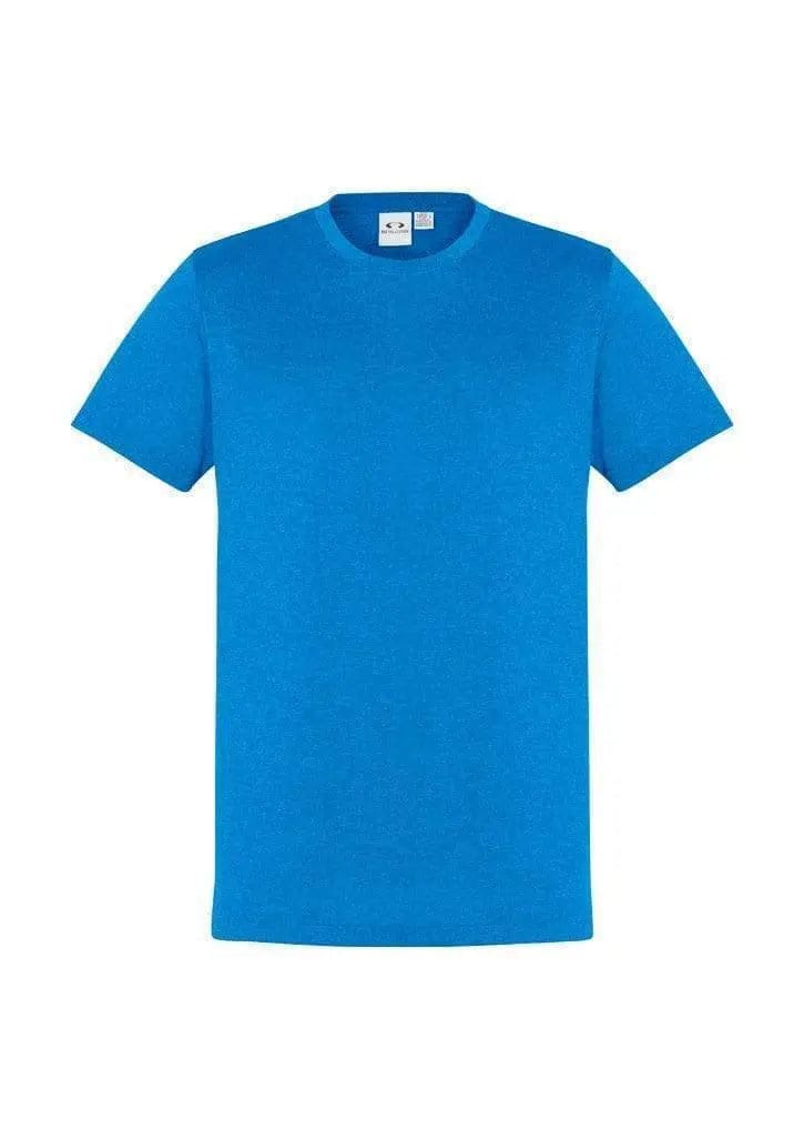 Biz Collection Men’s Aero Tee T800MS in Cyan