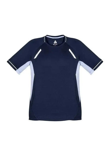 Biz Collection Men’s Renegade Tee T701MS in Navy/White/Silver