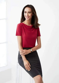 Biz Collection Women’s Ava Drape Knit Top K625ls Metro Workwear.