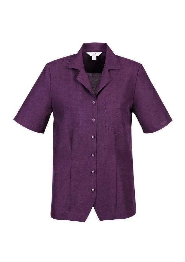 Biz Collection Corporate Wear Grape / 6 Biz Collection Women’s Plain Oasis Overblouse S265ls