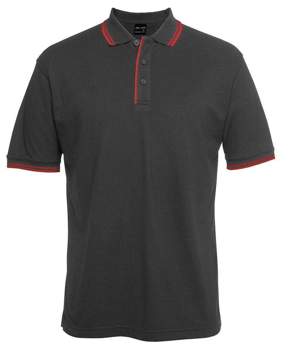 Jb's Wear Casual Wear Gunmetal/Red / S Jb's Wear Contrast Polo 2CP