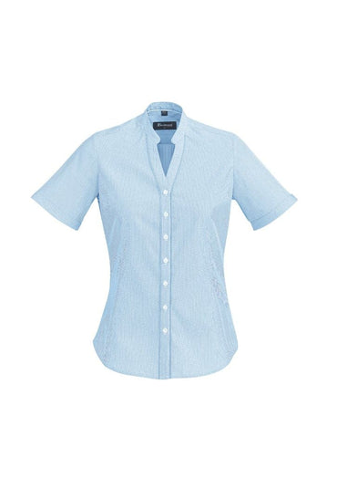 Biz Corporates Bordeaux Womens Short Sleeve Shirt 40112 - Simply Scrubs Australia