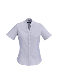 Biz Corporates Bordeaux Womens Short Sleeve Shirt 40112 - Simply Scrubs Australia