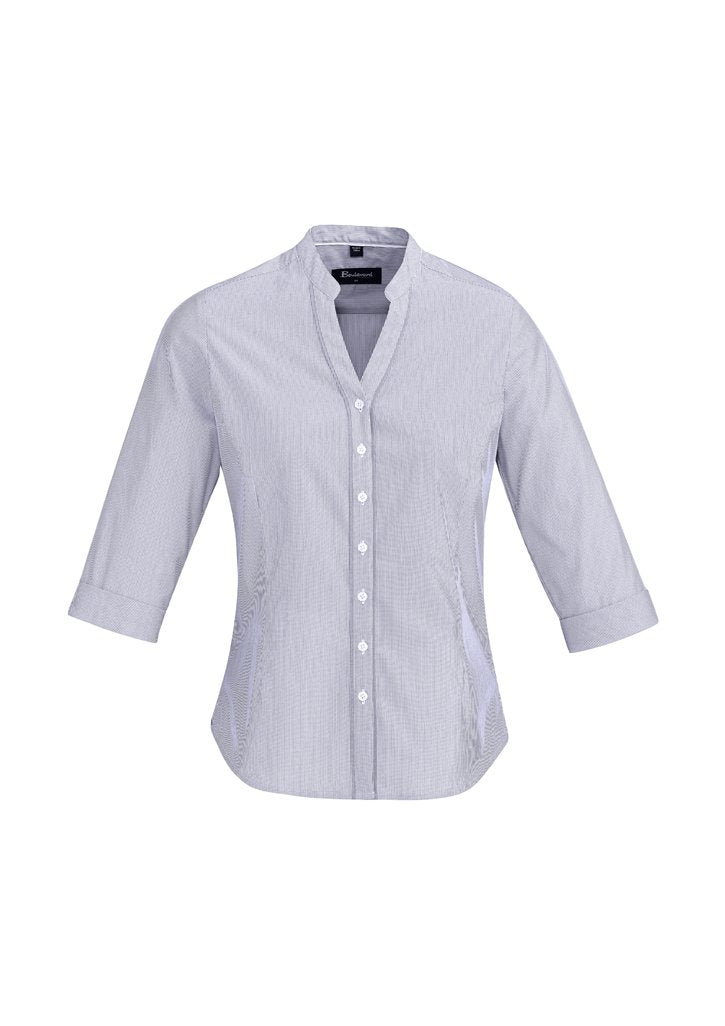 Biz Corporates Bordeaux Womens 3/4 Sleeve Shirt 40114 - Simply Scrubs Australia