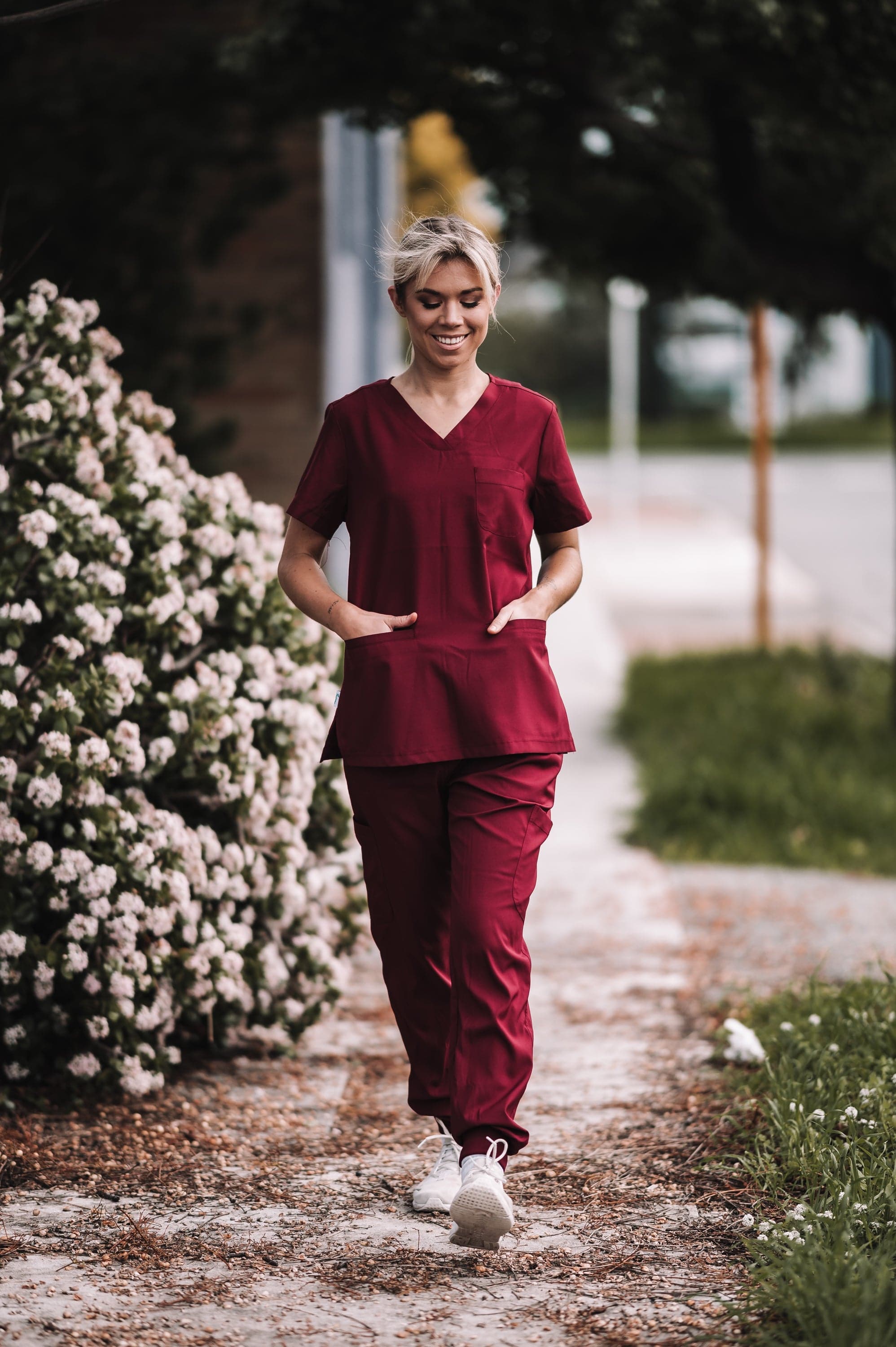 Buy INTAL GARMENTS Scrub Suits Medical Uniform 09B CARGO Pants V-Neck with  Shoulder Strip and Side Combination 2023 Online | ZALORA Philippines