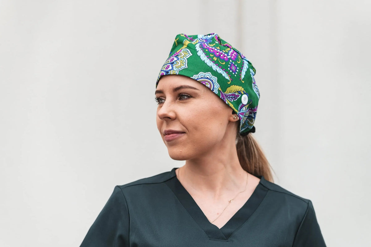 Shop Plain or Printed Scrub Caps and Nurse Hats for Professional