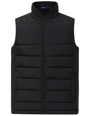 Sustainable Men's Insulated Puffer Vest JK61 in Black