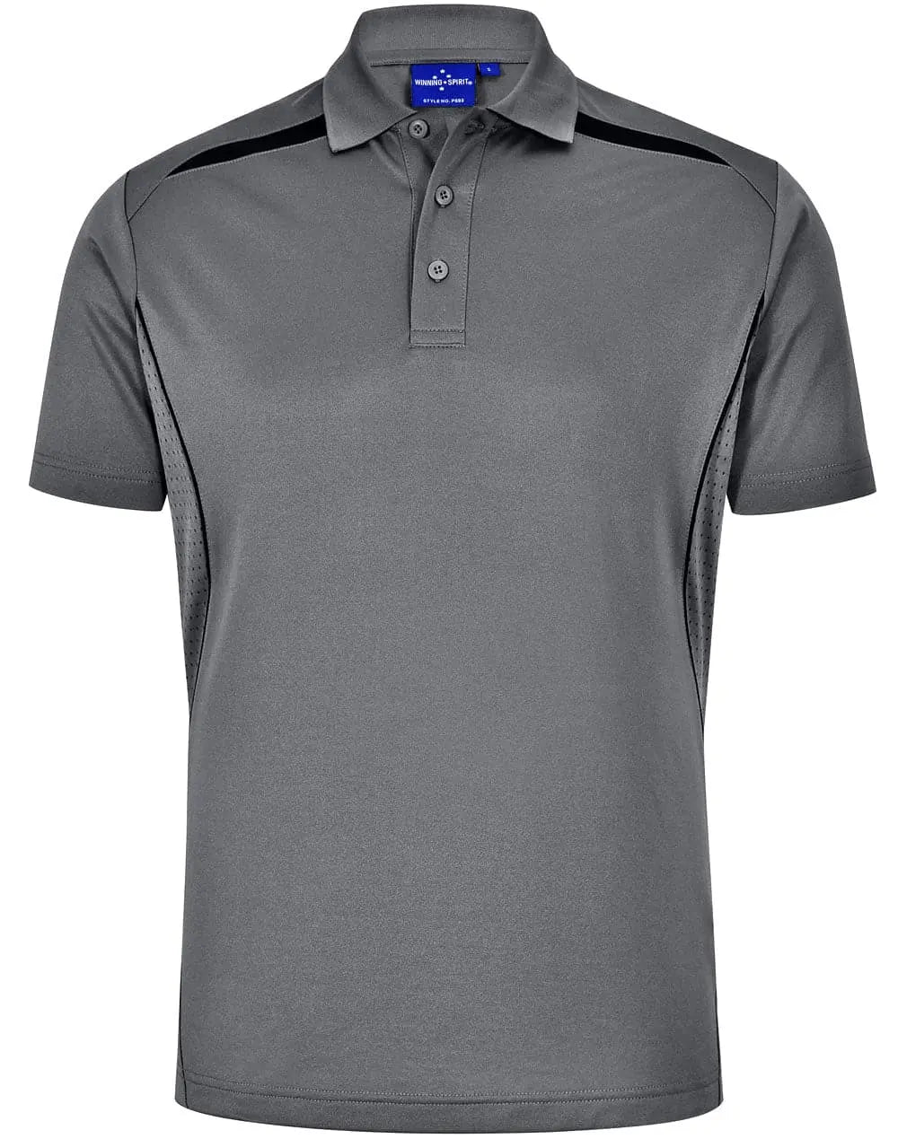 Winning Spirit Men's Sustainable Poly-Cotton Contrast Polo PS93 - Simply Scrubs Australia