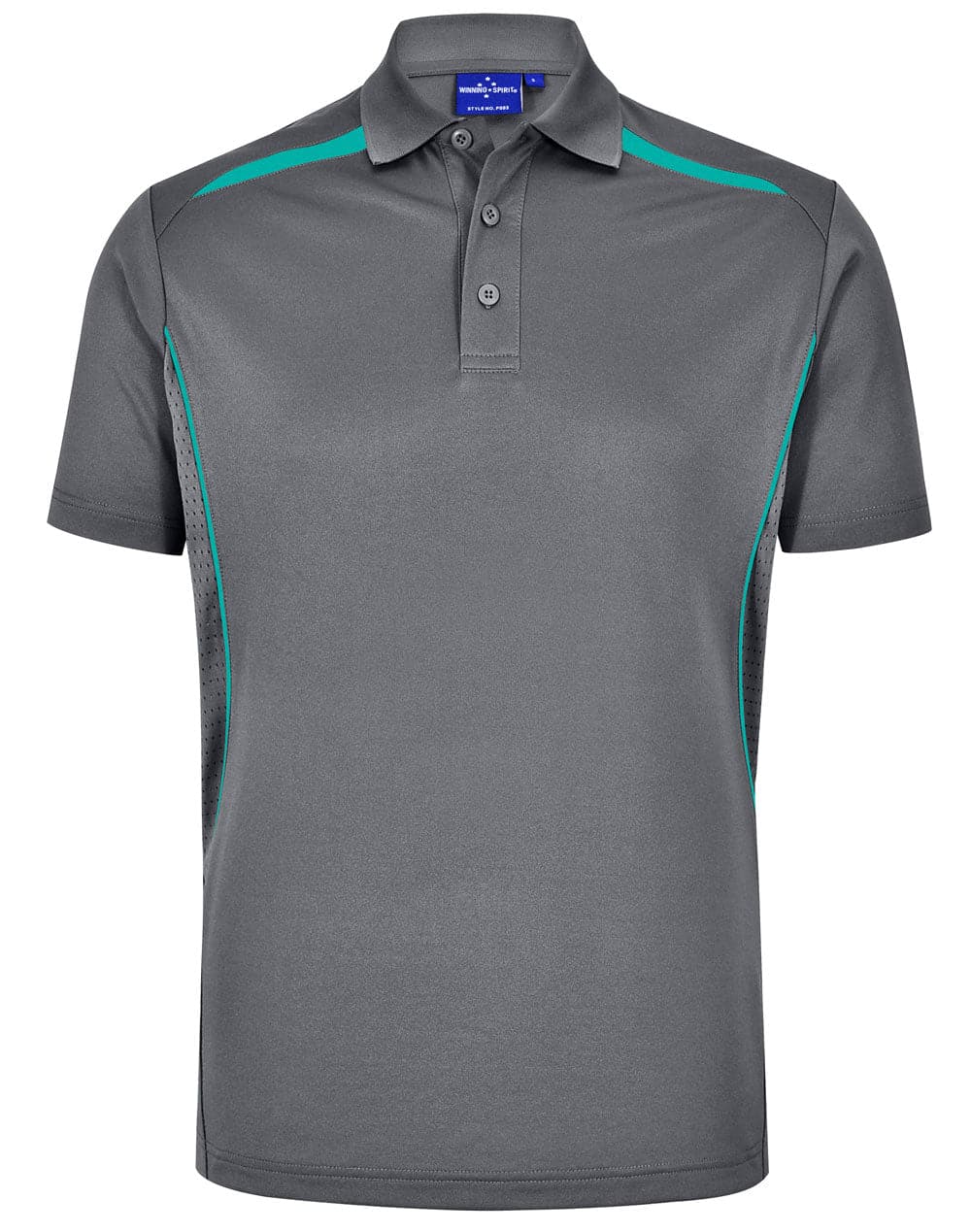 Winning Spirit Men's Sustainable Poly-Cotton Contrast Polo PS93 - Simply Scrubs Australia