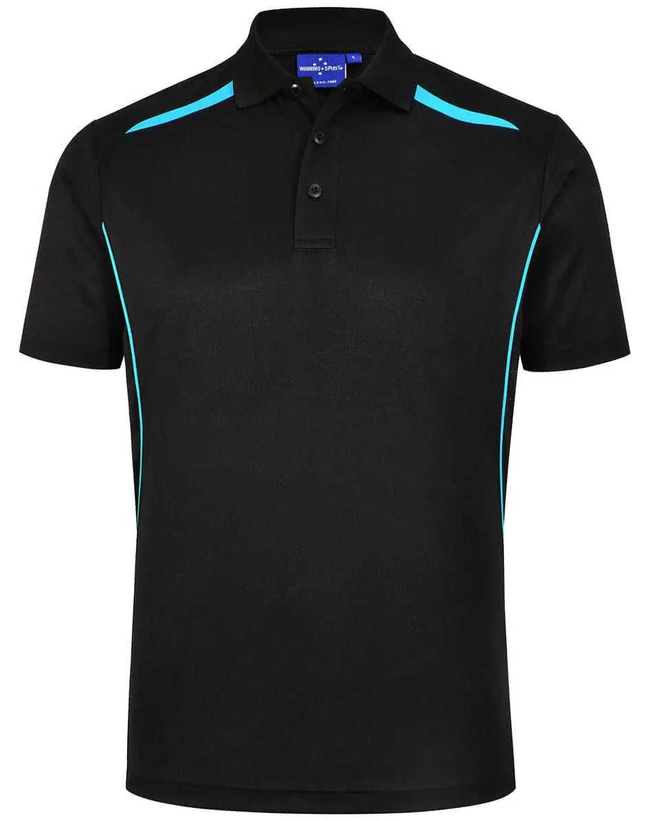 Winning Spirit Men's Sustainable Poly-Cotton Contrast Polo PS93 - Simply Scrubs Australia