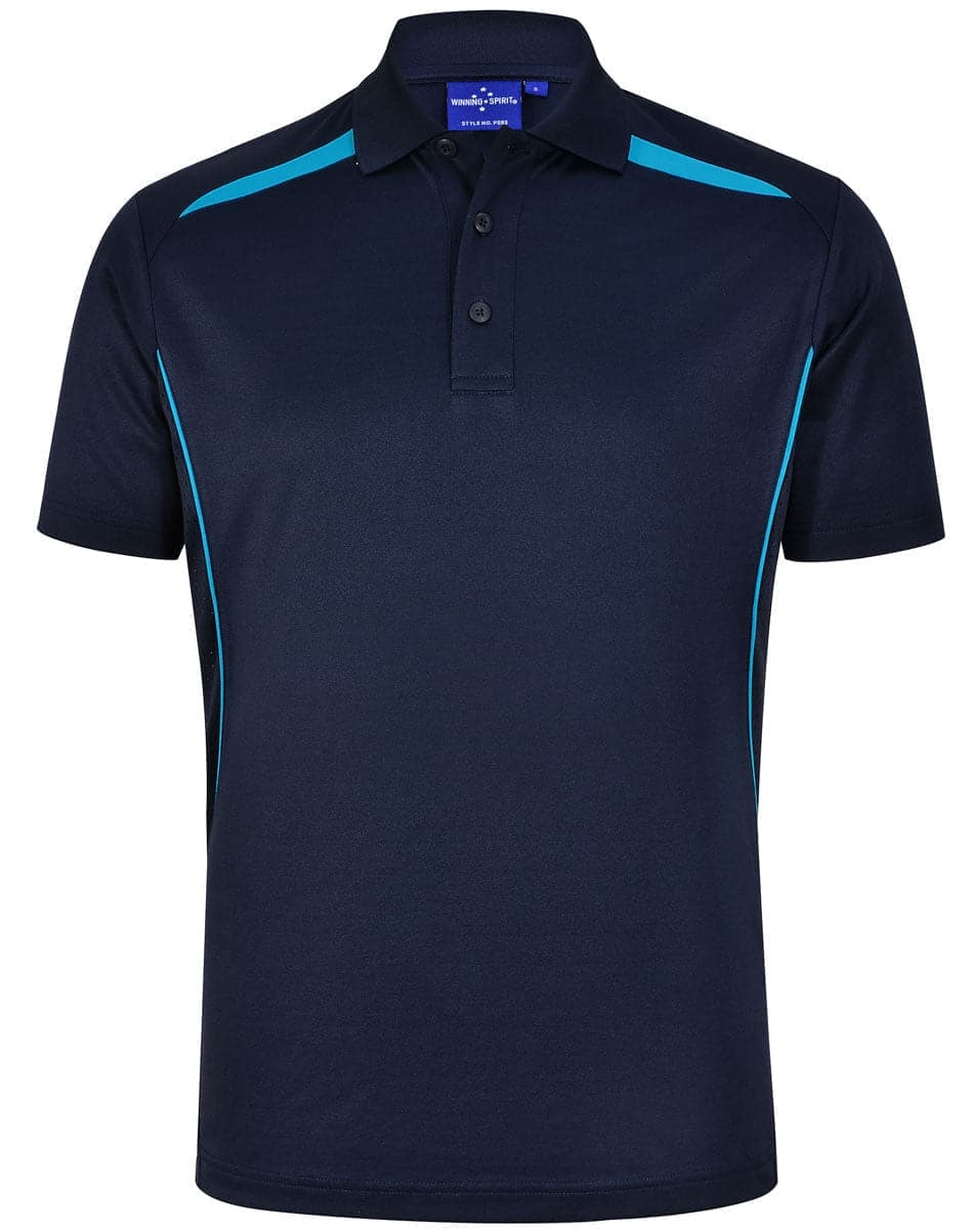 Winning Spirit Men's Sustainable Poly-Cotton Contrast Polo Shirt PS93 - Simply Scrubs Australia