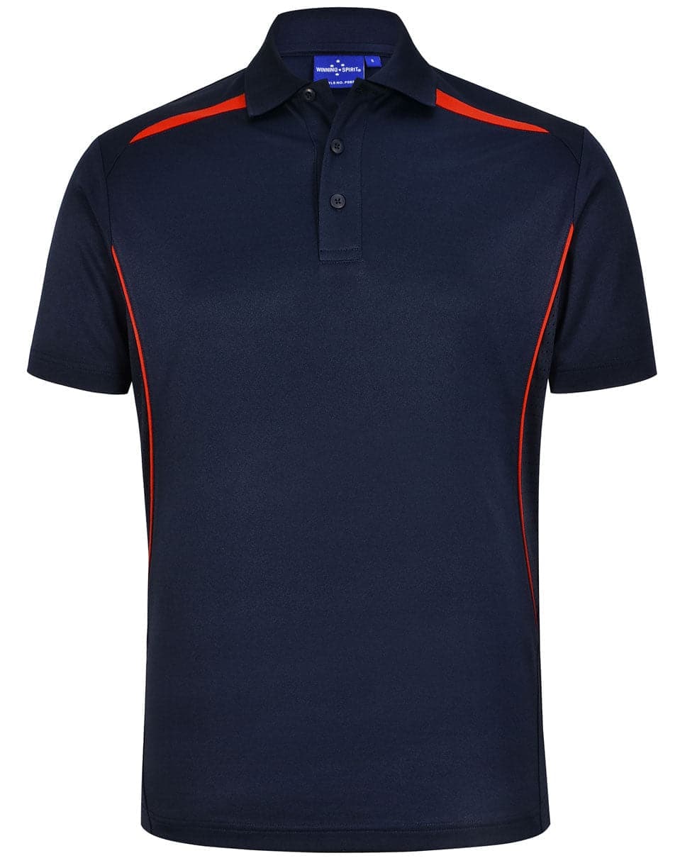 Winning Spirit Men's Sustainable Poly-Cotton Contrast Polo Shirt PS93 - Simply Scrubs Australia