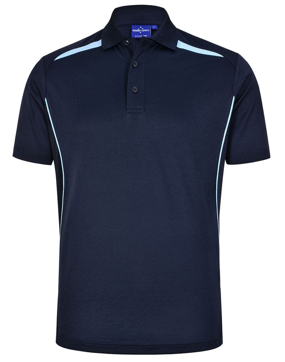 Winning Spirit Men's Sustainable Poly-Cotton Contrast Polo Shirt PS93 - Simply Scrubs Australia