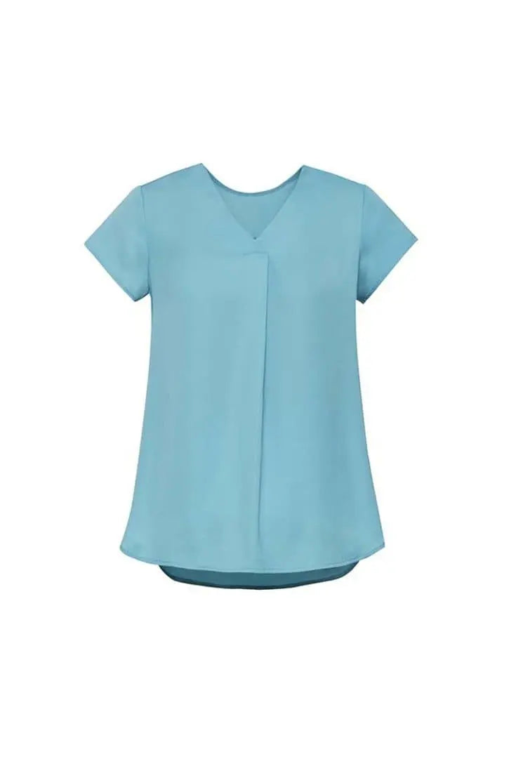 Biz Corporates Kayla V-Neck Pleat Blouse RB967LS - Flash Uniforms 