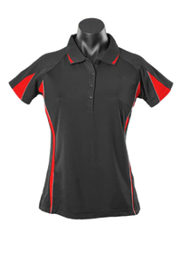 Aussie Pacific Casual Wear Black/Red/Ashe / 8 AUSSIE PACIFIC eureka ladies polo shirt - 2304