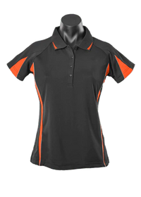 Aussie Pacific Casual Wear Black/Orange/Ashe / 8 AUSSIE PACIFIC eureka ladies polo shirt - 2304