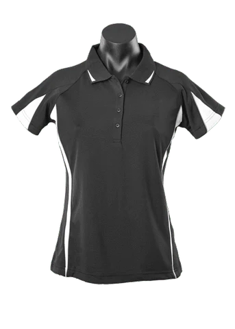 Aussie Pacific Casual Wear Black/White/Ashe / 8 AUSSIE PACIFIC eureka ladies polo shirt - 2304