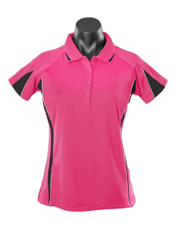 Aussie Pacific Casual Wear Hot Pink/Black/White / 8 AUSSIE PACIFIC eureka ladies polo shirt - 2304