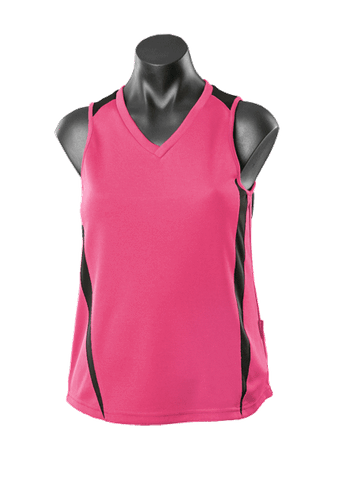 Aussie Pacific Casual Wear Hot Pink/Black / 8 AUSSIE PACIFIC Eureka ladies singlet 2104