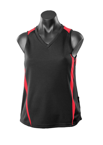 Aussie Pacific Casual Wear Black/Red / 8 AUSSIE PACIFIC Eureka ladies singlet 2104