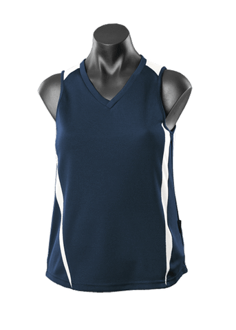 Aussie Pacific Casual Wear Navy/White / 8 AUSSIE PACIFIC Eureka ladies singlet 2104