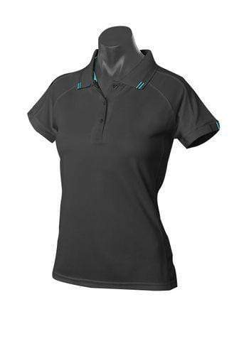 Aussie Pacific Casual Wear Black/Teal / 6 AUSSIE PACIFIC Flinders ladies polo shirt2308