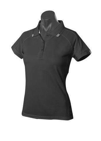 Aussie Pacific Casual Wear Black/White / 6 AUSSIE PACIFIC Flinders ladies polo shirt2308