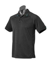 Aussie Pacific Casual Wear Black/Teal / S AUSSIE PACIFIC flinders polo shirt 1308