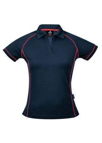 Aussie Pacific Casual Wear Navy/Fluro Orange / 6 AUSSIE PACIFIC ladies endeavour polo shirt - 2310