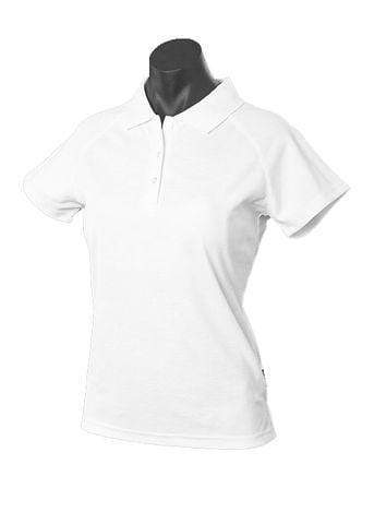 Aussie Pacific Casual Wear White / 6 AUSSIE PACIFIC ladies keira polo shirt - 2306