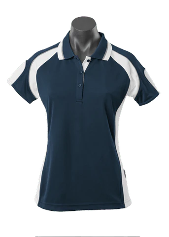 Aussie Pacific Casual Wear Navy/White/Ashe / 8 AUSSIE PACIFIC ladies murray polo shirt - 2300