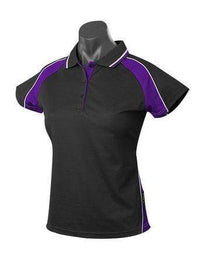 Aussie Pacific Casual Wear Black/Purple/White / 6 AUSSIE PACIFIC ladies Panorama polo shirt - 2309